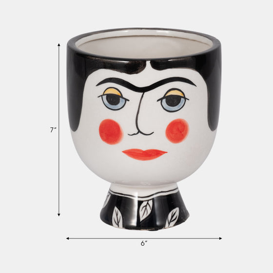 CERAMIC FRIDA FLOWER VASE