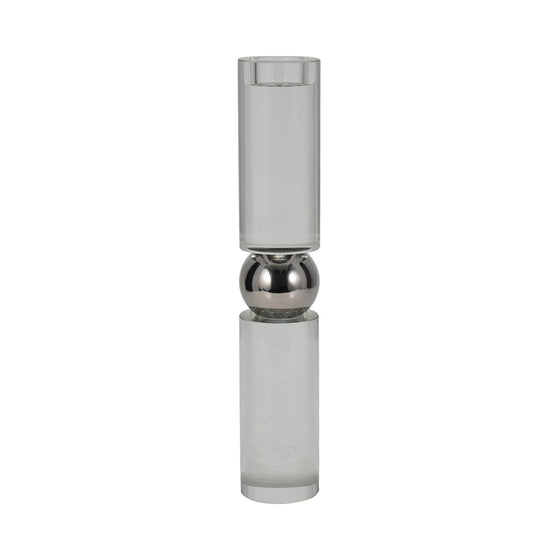SILVER CRYSTAL CANDLESTICK