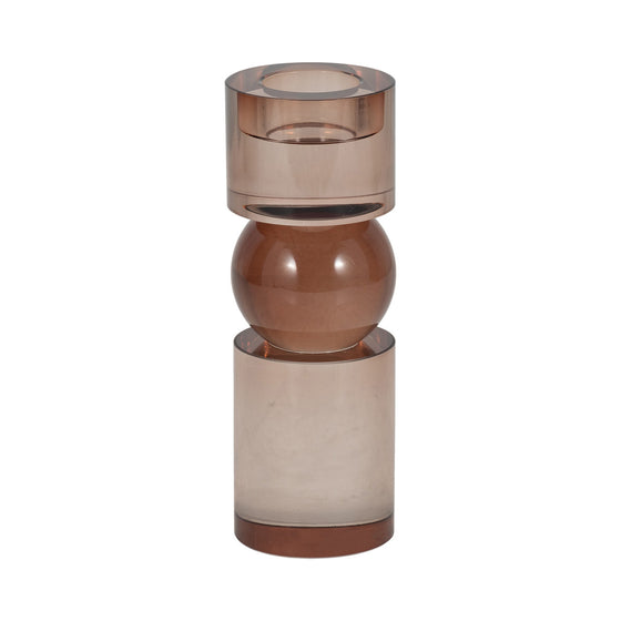 BRONZE CRYSTAL CANDLESTICK