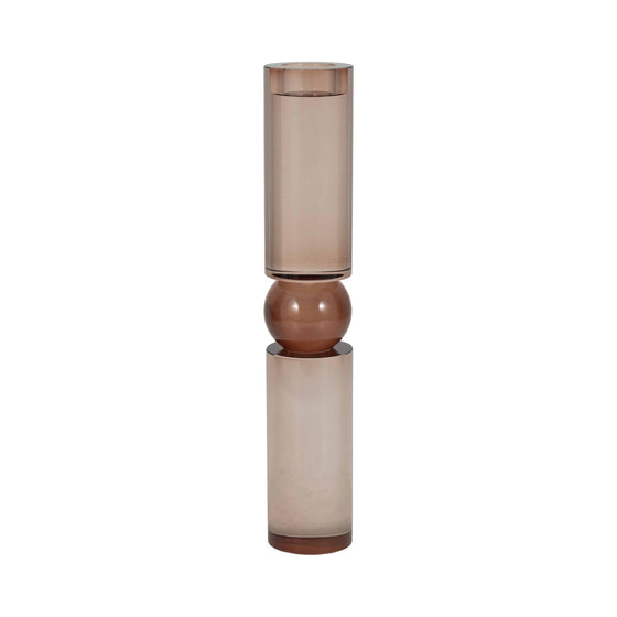 BRONZE CRYSTAL CANDLESTICK