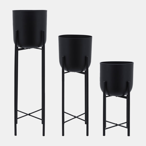 METAL PLANTERS BLACK